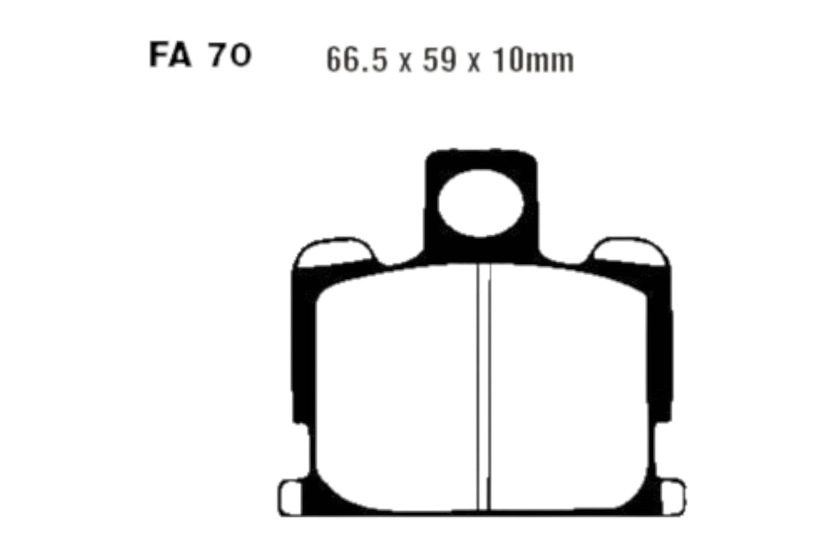 Bremsklötze Bremsbeläge EBC FA 070 V 1x Satz (2 Stück)