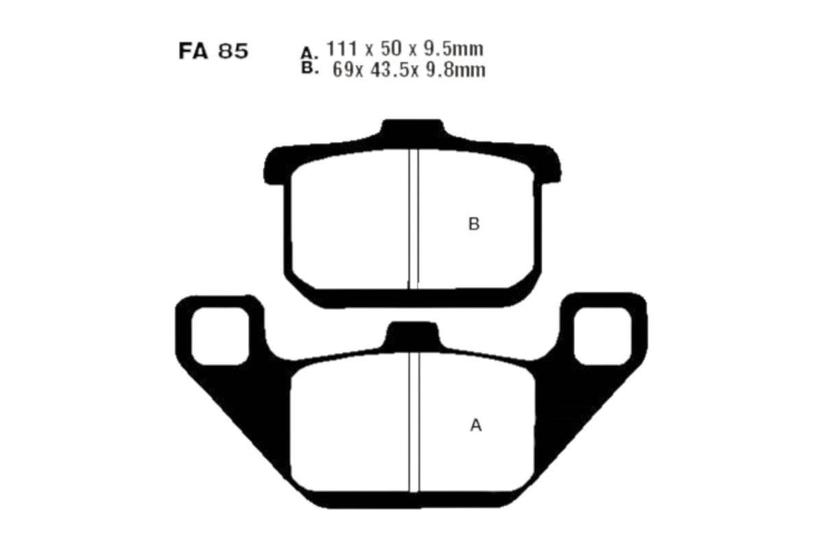 Bremsklötze Bremsbeläge EBC FA 085 V 1x Satz (2 Stück)
