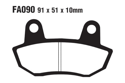 Bremsklötze Bremsbeläge EBC FA 090 V 1x Satz (2 Stück)