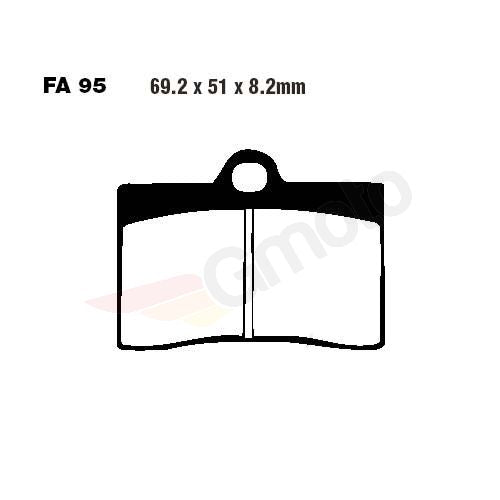 Bremsklötze Bremsbeläge EBC FA 095 V 1x Satz (2 Stück)