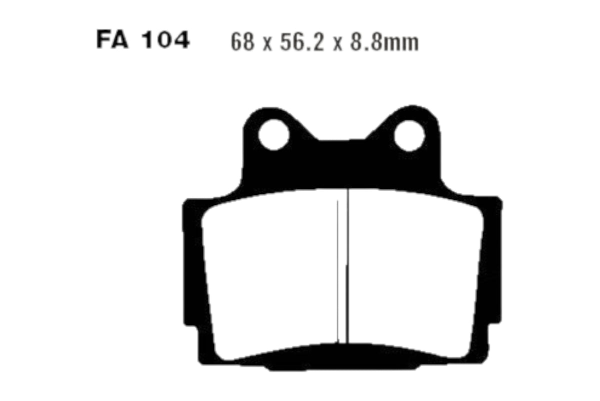 Bremsklötze Bremsbeläge EBC FA 104 V 1x Satz (2 Stück)
