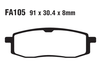 Bremsklötze Bremsbeläge EBC FA 105 R 1x Satz (2 Stück)