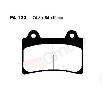 Bremsklötze Bremsbeläge EBC FA 123 V 1x Satz (2 Stück)