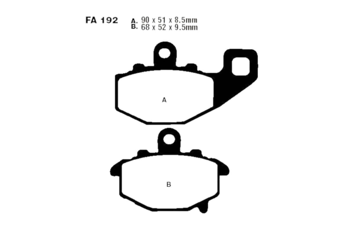 Bremsklötze Bremsbeläge EBC FA 192 V 1x Satz (2 Stück)