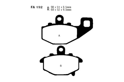 Bremsklötze Bremsbeläge EBC FA 192 V 1x Satz (2 Stück)