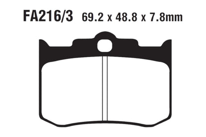 Bremsklötze Bremsbeläge EBC FA 216/3 V 1x Satz (2 Stück)