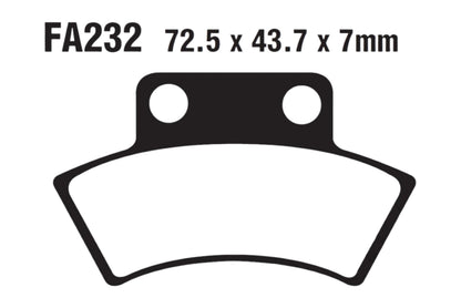 Bremsklötze Bremsbeläge EBC FA 232 R 1x Satz (2 Stück)