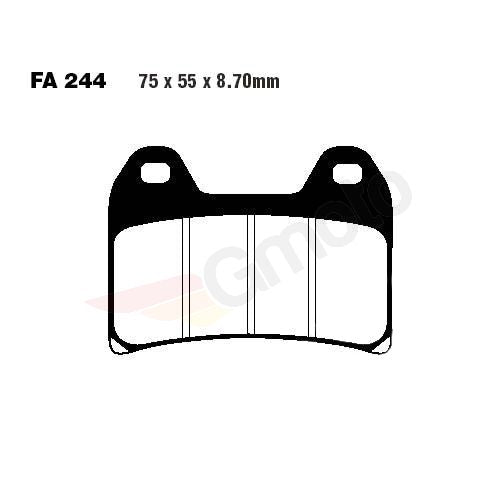 Bremsklötze Bremsbeläge EBC FA 244 V 1x Satz (2 Stück)