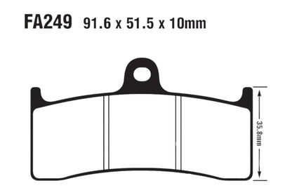 Bremsklötze Bremsbeläge EBC FA 249 1x Satz (2 Stück)