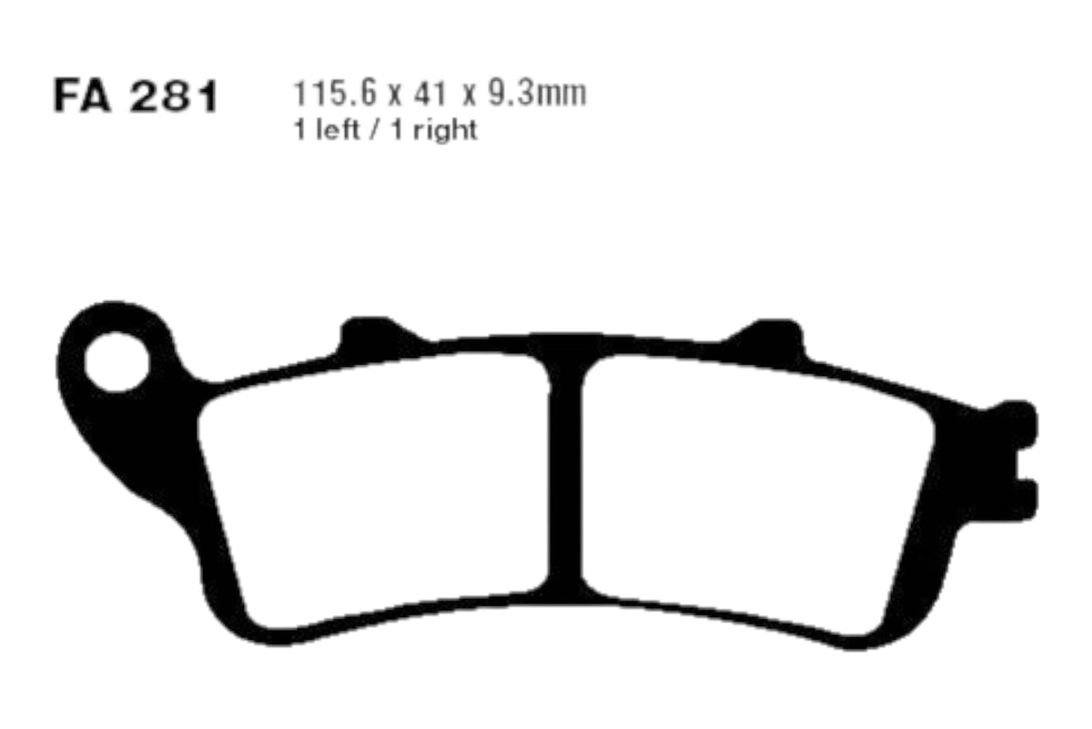 Bremsklötze Bremsbeläge EBC FA 281 HH (2 Stück)