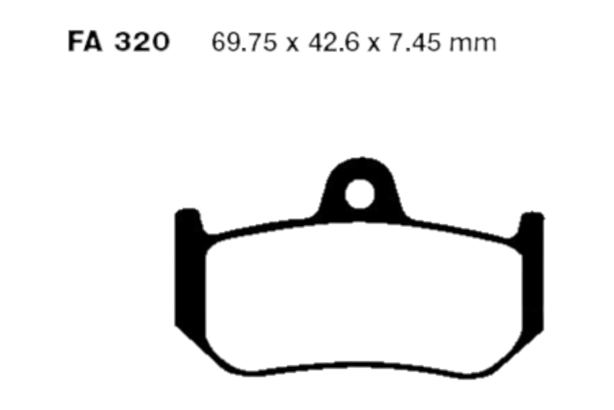 Bremsklötze Bremsbeläge EBC FA 320 HH 1x Satz (2 Stück)