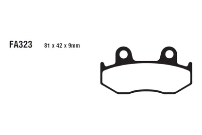 Bremsklötze Bremsbeläge EBC FA 323 R 1x Satz (2 Stück)
