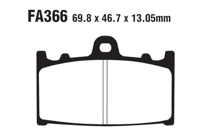 Bremsklötze Bremsbeläge EBC FA 366 HH 1x Satz (2 Stück)
