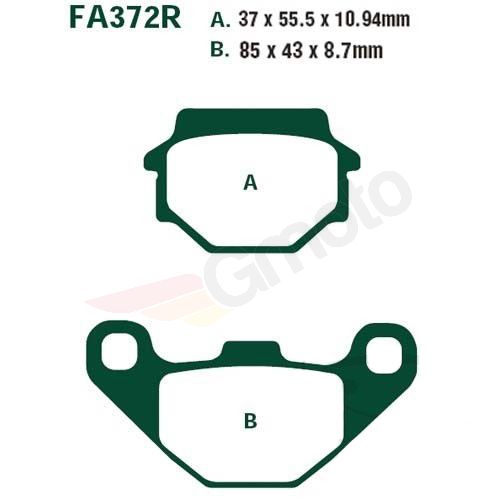 Bremsklötze Bremsbeläge EBC FA 372 TT 1x Satz (2 Stück)