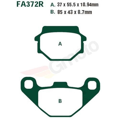 Bremsklötze Bremsbeläge EBC FA 372 TT 1x Satz (2 Stück)