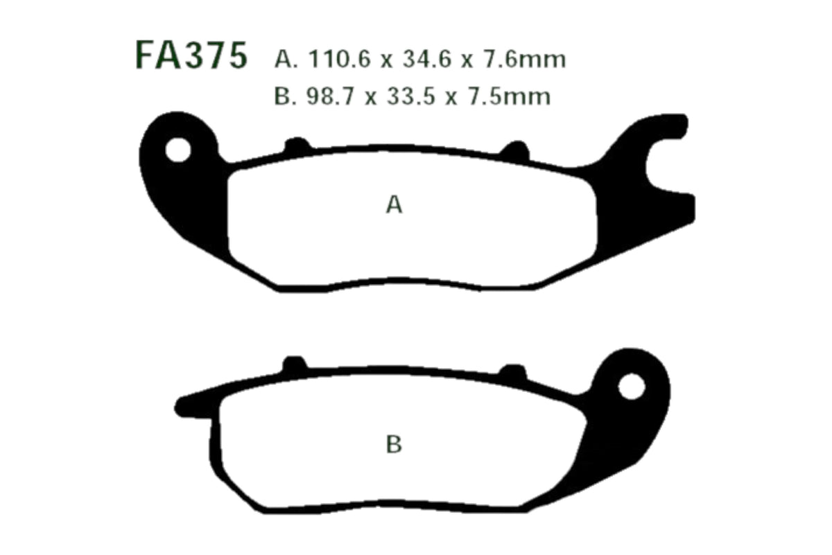 BremsklötzeBremsbeläge EBC FA 375 HH 1x Satz (2 Stück)