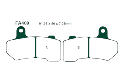 Bremsklötze Bremsbeläge EBC FA 409 V (2 Stück)