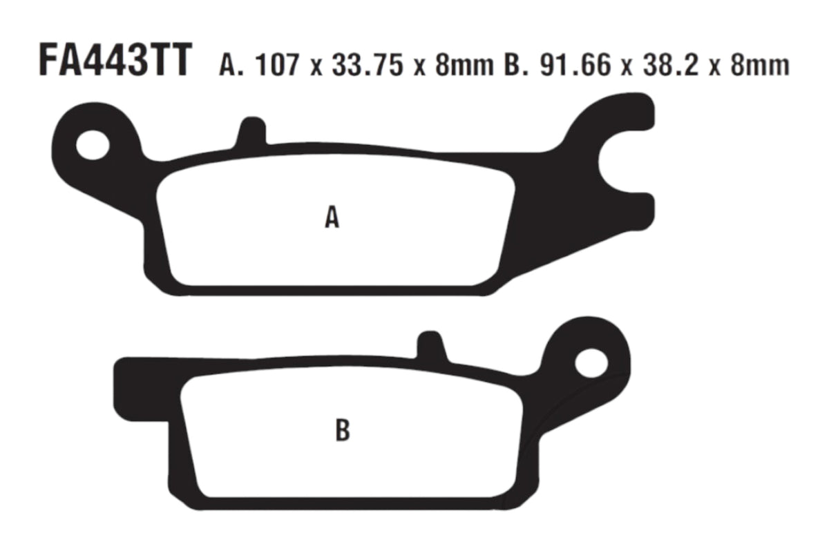 Bremsklötze Bremsbeläge EBC FA 443 TT 1x Satz (2 Stück)