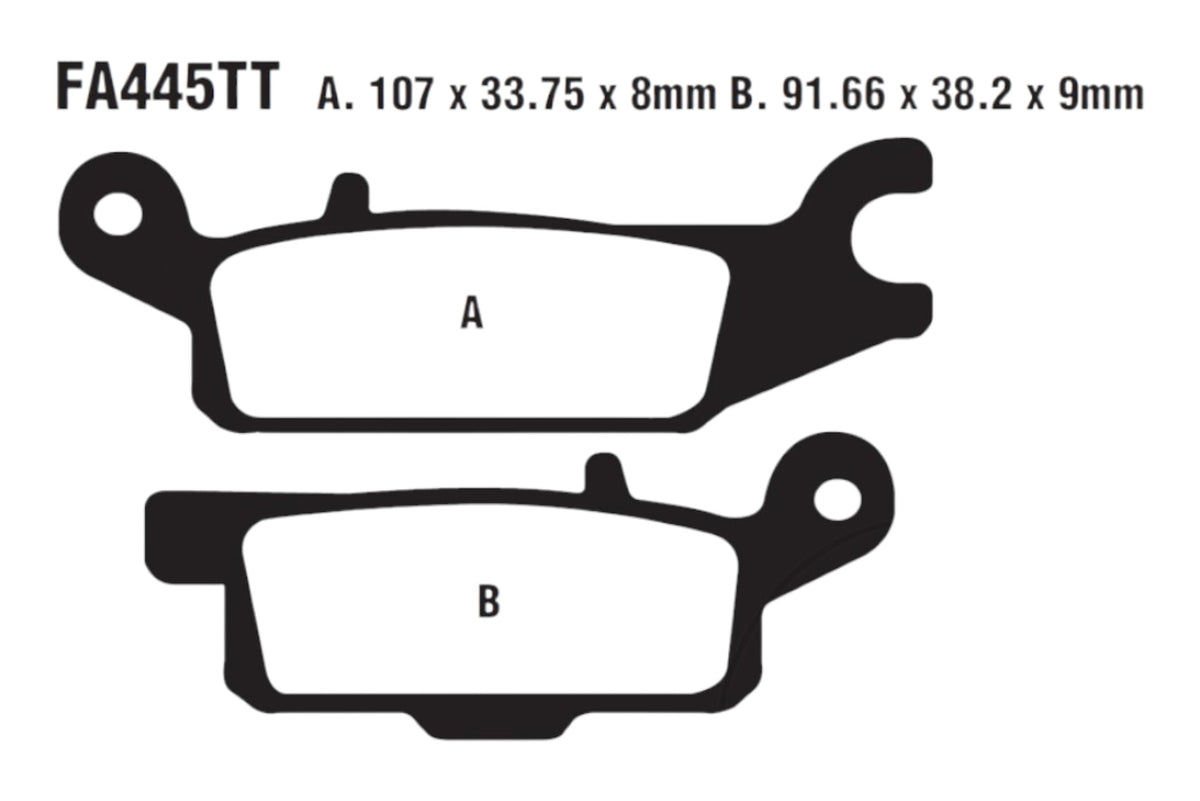 Bremsklötze Bremsbeläge EBC FA 445 TT 1x Satz (2 Stück)