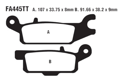 Bremsklötze Bremsbeläge EBC FA 445 TT 1x Satz (2 Stück)
