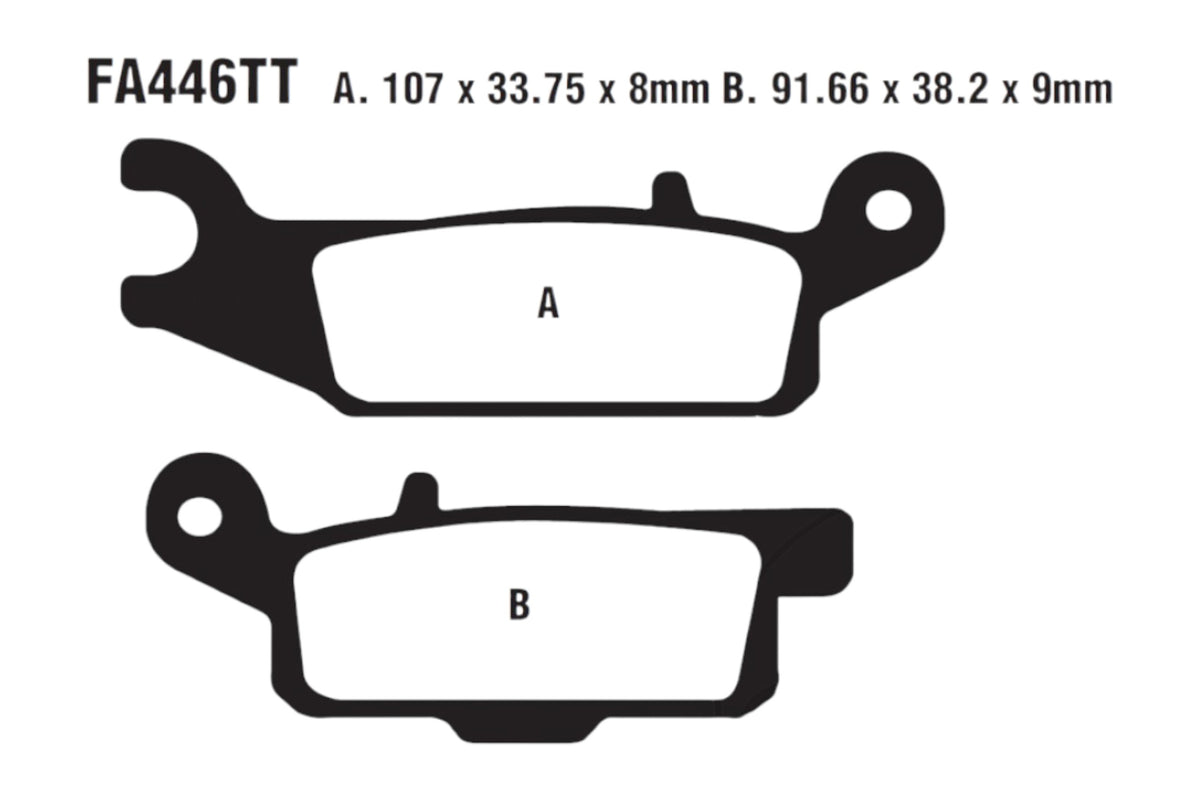 Bremsklötze Bremsbeläge EBC FA 446 TT 1x Satz (2 Stück)