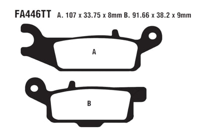 Bremsklötze Bremsbeläge EBC FA 446 TT 1x Satz (2 Stück)