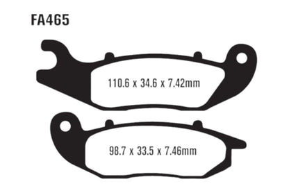 Bremsklötze Bremsbeläge EBC FA 465 R 1x Satz (2 Stück)
