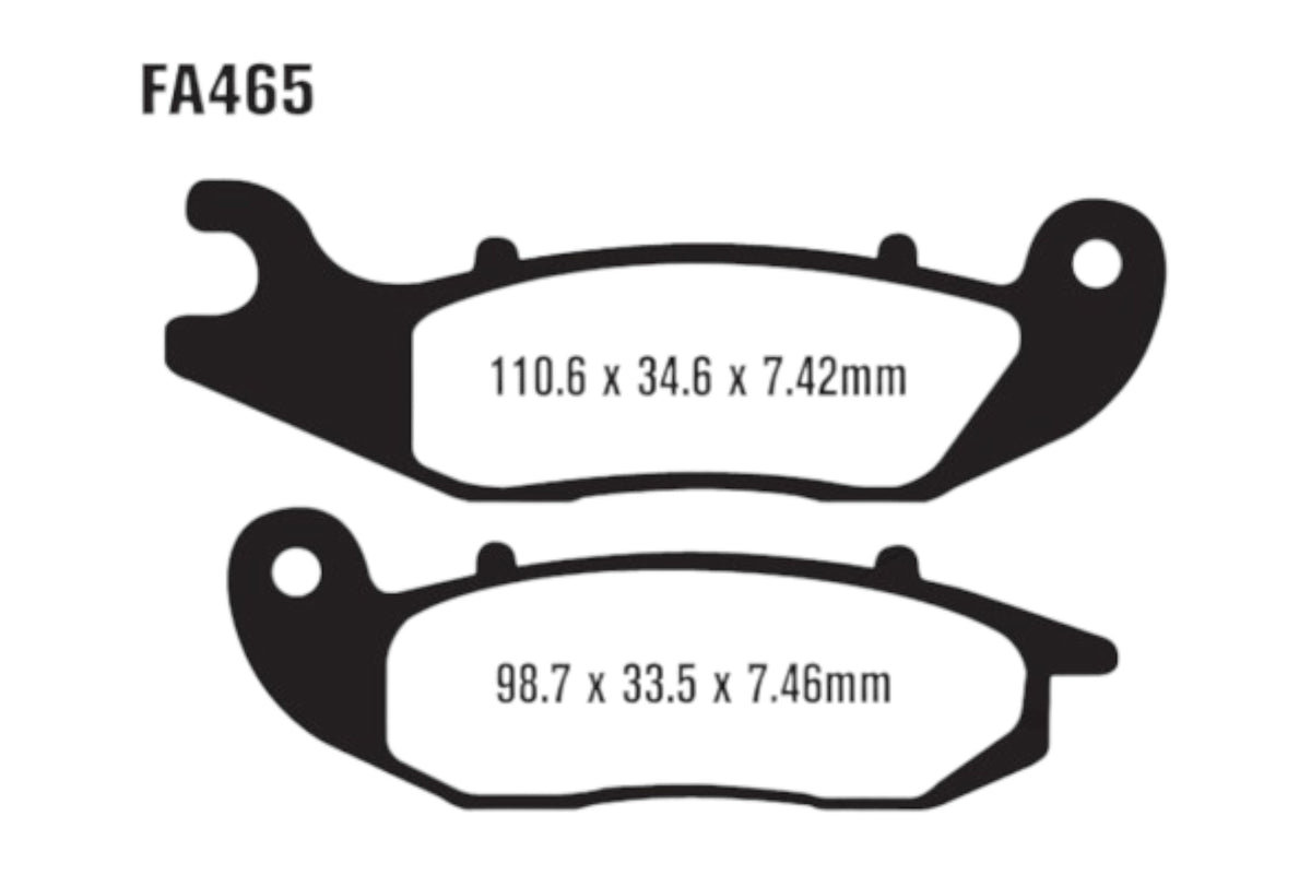 Bremsklötze Bremsbeläge EBC FA 465 TT 1x Satz (2 Stück)