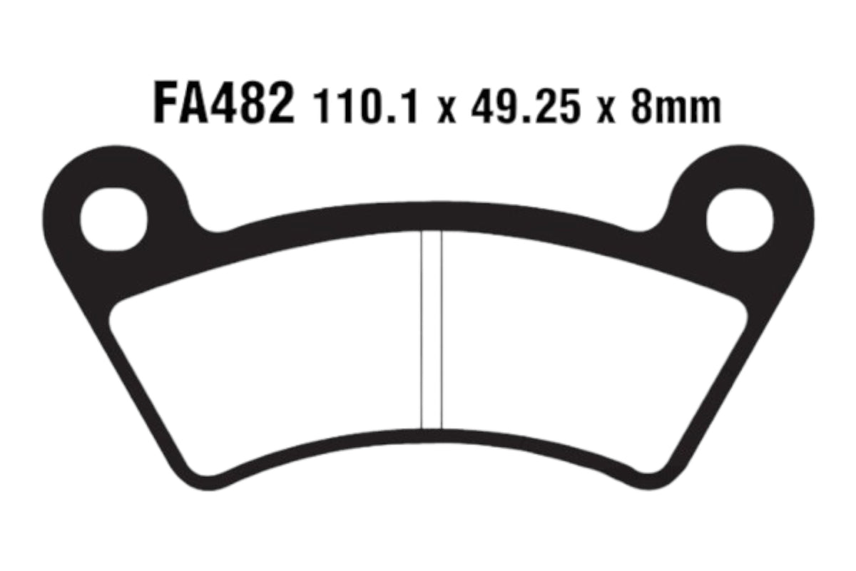 Bremsklötze Bremsbeläge EBC FA 482 TT 1x Satz (2 Stück)