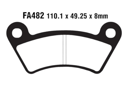 Bremsklötze Bremsbeläge EBC FA 482 TT 1x Satz (2 Stück)