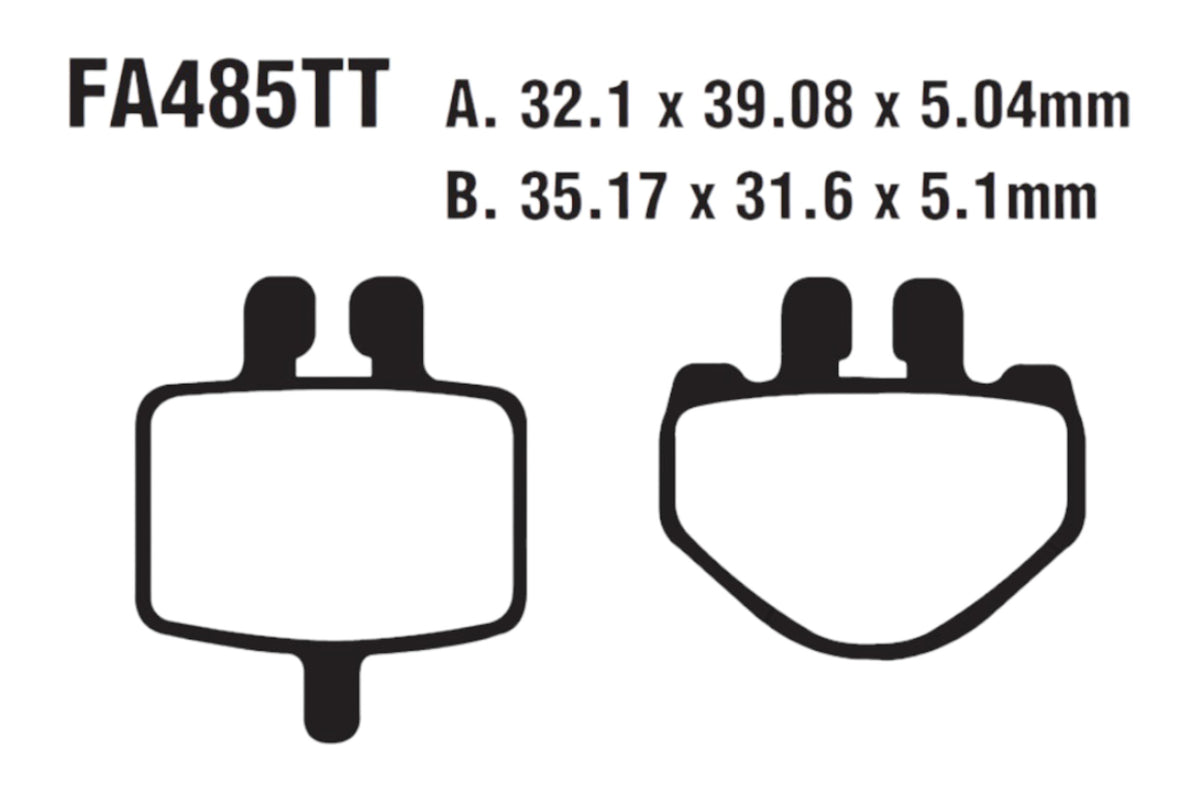 Bremsklötze FA 485 TT 1x Satz (2 Stück)