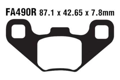 Bremsklötze Bremsbeläge EBC FA 490 R 1x Satz (2 Stück)