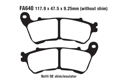 Bremsklötze Bremsbeläge EBC FA 640 V 1x Satz (2 Stück)