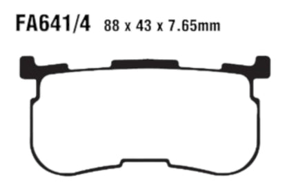 Bremsklötze Bremsbeläge EBC FA 641/4 1x Satz (2 Stück)