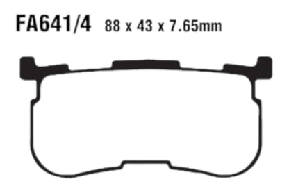 Bremsklötze Bremsbeläge EBC FA 641/4 V 1x Satz (2 Stück)