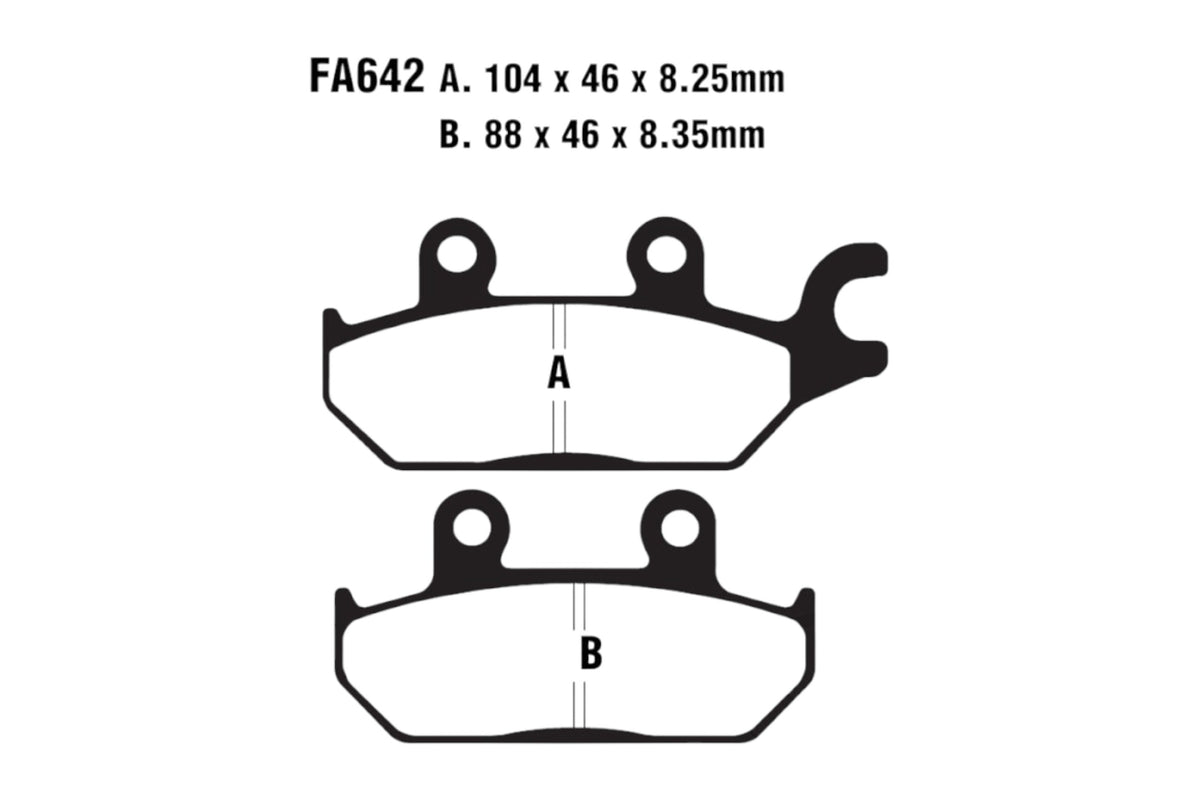 Bremsklötze Bremsbeläge EBC FA 642 R 1x Satz (2 Stück)