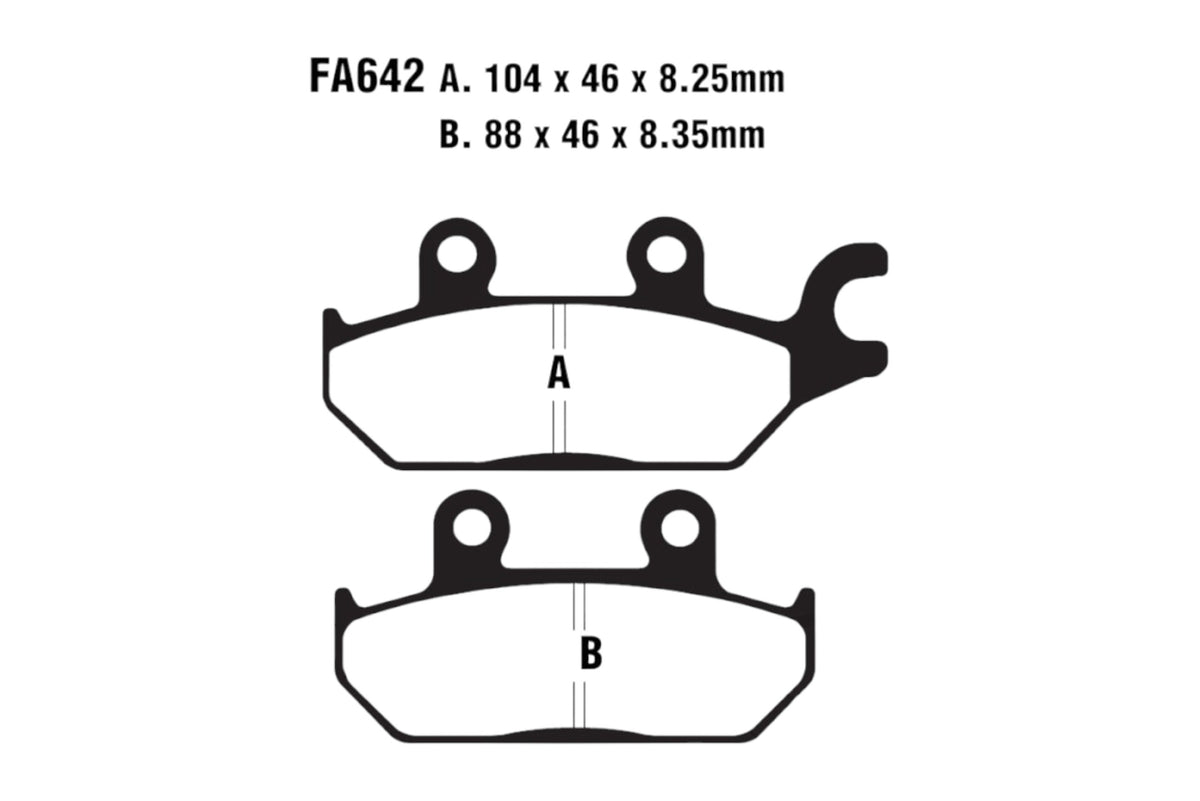 Bremsklötze Bremsbeläge EBC FA 642 TT 1x Satz (2 Stück)