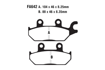 Bremsklötze Bremsbeläge EBC FA 642 TT 1x Satz (2 Stück)