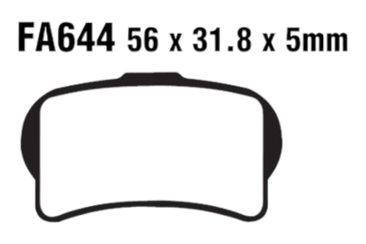 Bremsklötze Bremsbeläge EBC FA 644 TT 1x Satz (2 Stück)