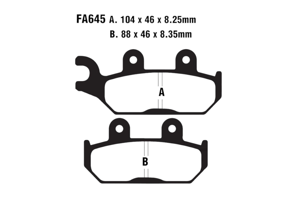 Bremsklötze Bremsbeläge EBC FA 645 TT SFA 1x Satz (2 Stück)