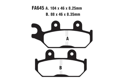 Bremsklötze Bremsbeläge EBC FA 645 TT SFA 1x Satz (2 Stück)