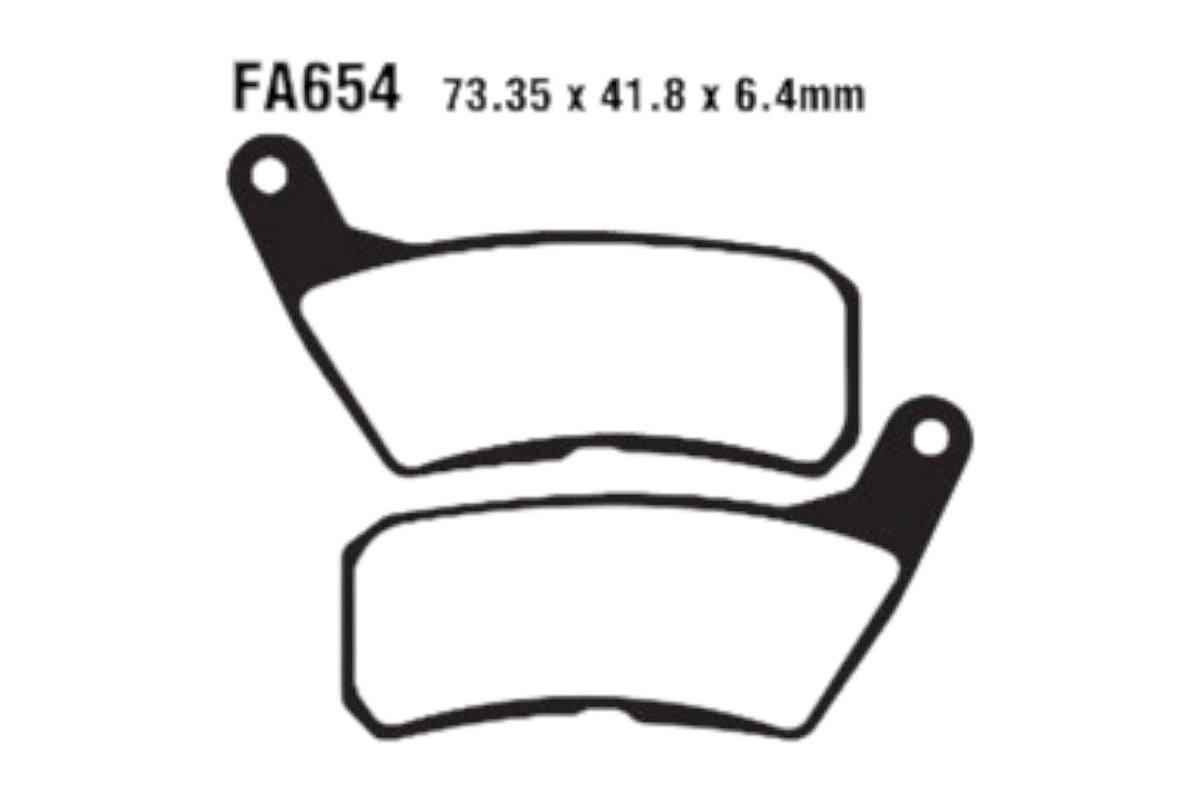 Bremsklötze Bremsbeläge EBC FA 654 1x Satz (2 Stück)