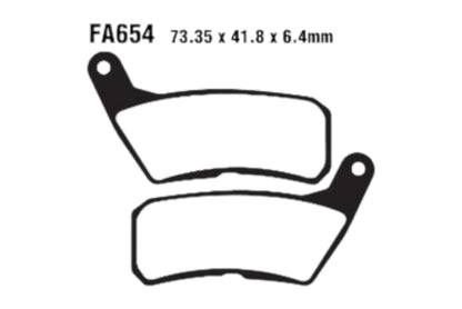 Bremsklötze Bremsbeläge EBC FA 654 1x Satz (2 Stück)