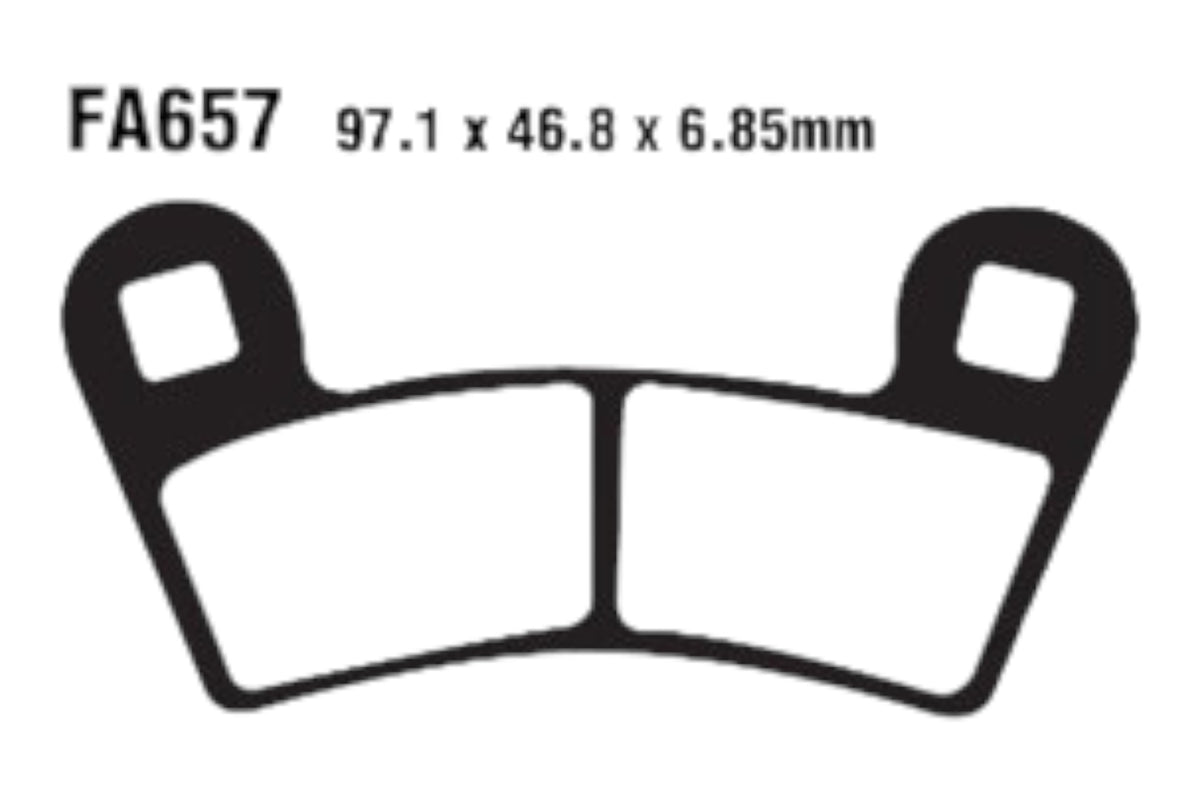 Bremsklötze Bremsbeläge EBC FA 657 R 1x Satz (2 Stück)