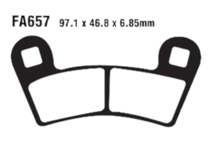 Bremsklötze Bremsbeläge EBC FA 657 R 1x Satz (2 Stück)
