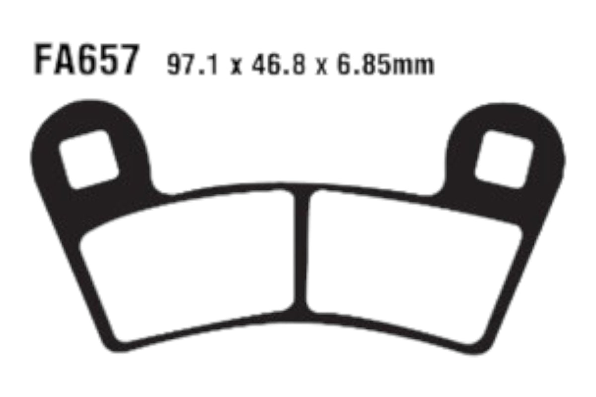 Bremsklötze Bremsbeläge EBC FA 657 TT 1x Satz (2 Stück)
