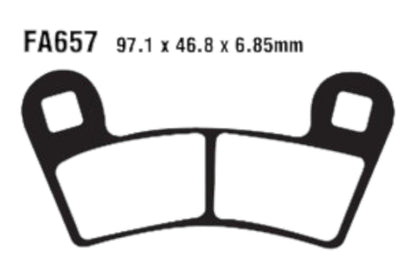 Bremsklötze Bremsbeläge EBC FA 657 TT 1x Satz (2 Stück)