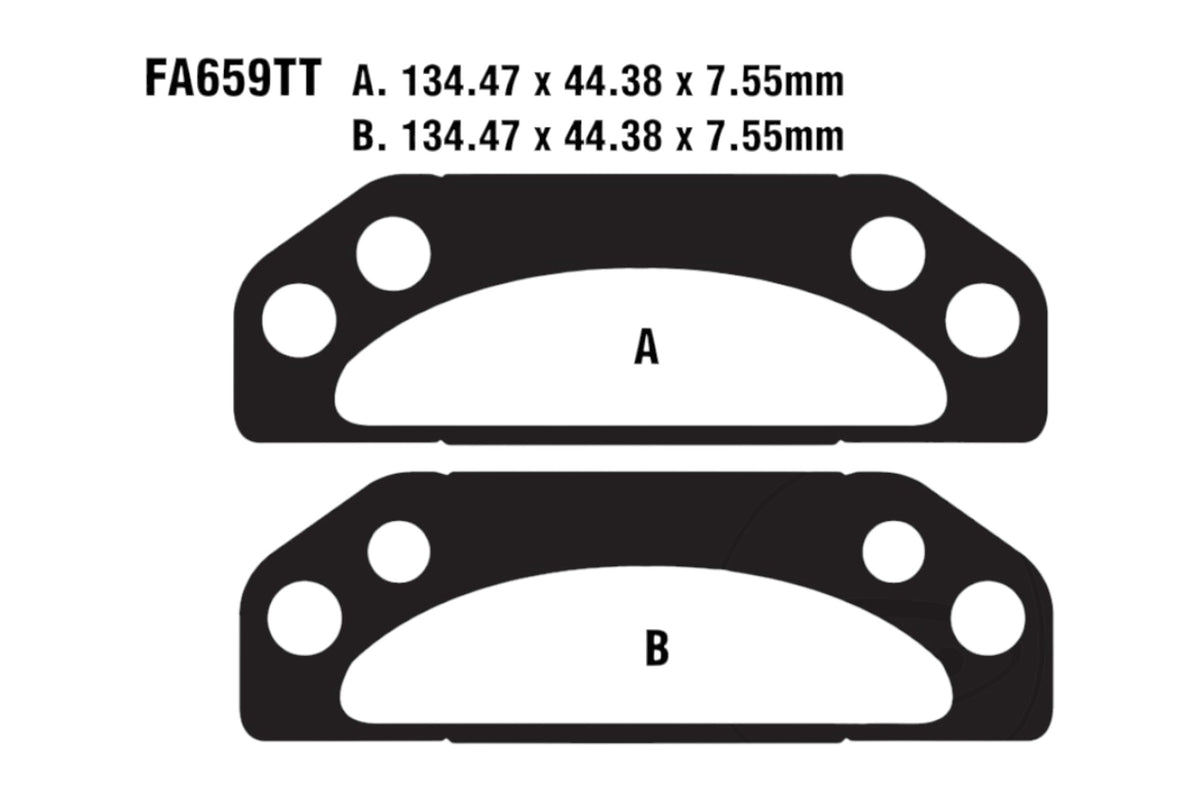 Bremsklötze Bremsbeläge EBC FA 659 TT 1x Satz (2 Stück)