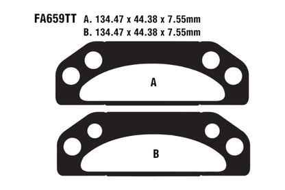 Bremsklötze Bremsbeläge EBC FA 659 TT 1x Satz (2 Stück)