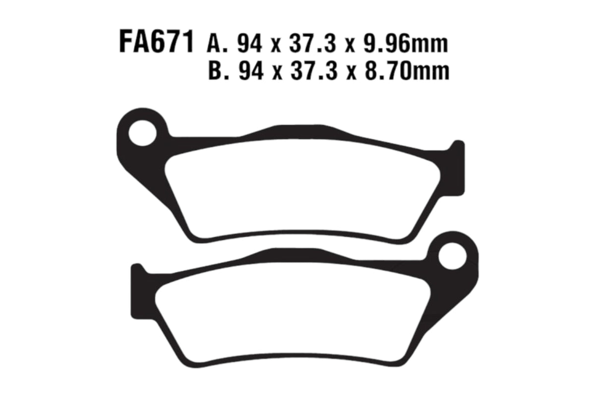 Bremsklötze Bremsbeläge EBC FA 671 1x Satz (2 Stück)
